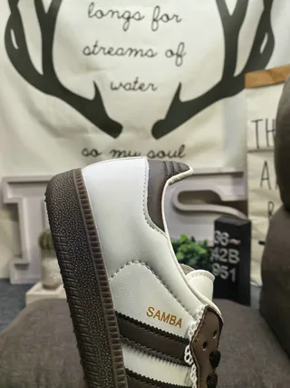 Adidas Samba White Brown Lifestyle Sneakers