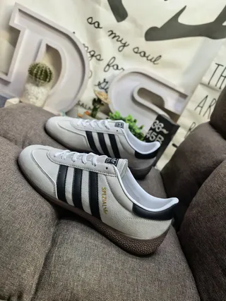 Adidas Spezial Black and White Suede Lifestyle Sneakers
