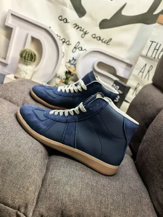 Brown Beige High-Top Leather Upper Ankle Boots