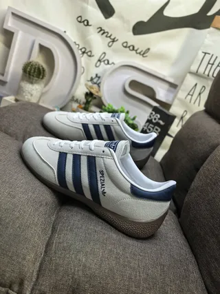 Adidas Spezial Navy Blue and White Suede Lifestyle Sneakers