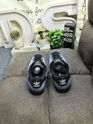Adidas Superstar Denim Blue White Black Lifestyle Sneakers