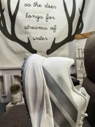 Adidas Blue Silver Engineered Mesh Upper Sculpted Dual-Density Midsole Running Shoes