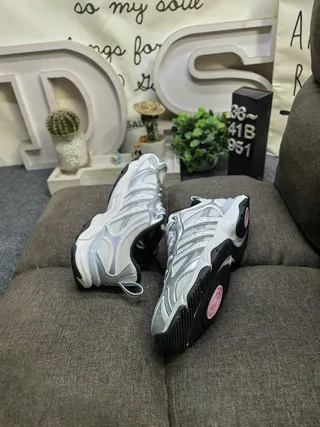 Adidas Silver Black Sole Metallic Upper Chunky Sneakers
