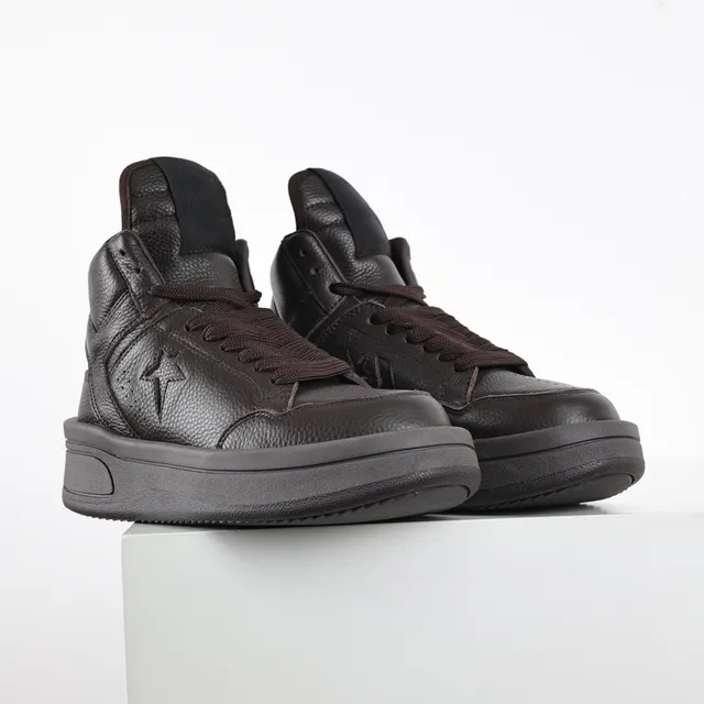 Converse One Star High Dark Brown Leather Lifestyle Sneakers