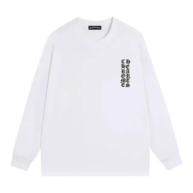 Chrome Hearts Ornate Cross Graphic Black Long-Sleeve T-Shirt