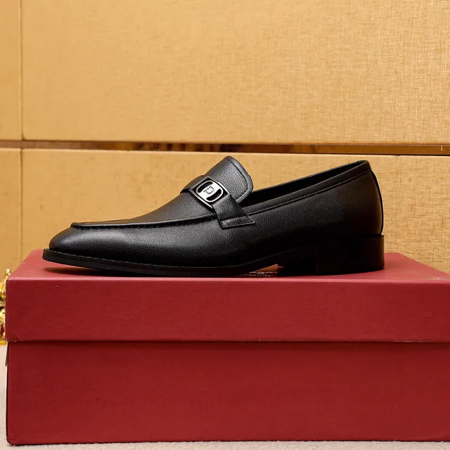 Salvatore Ferragamo Gancini Loafer Black Leather Loafers