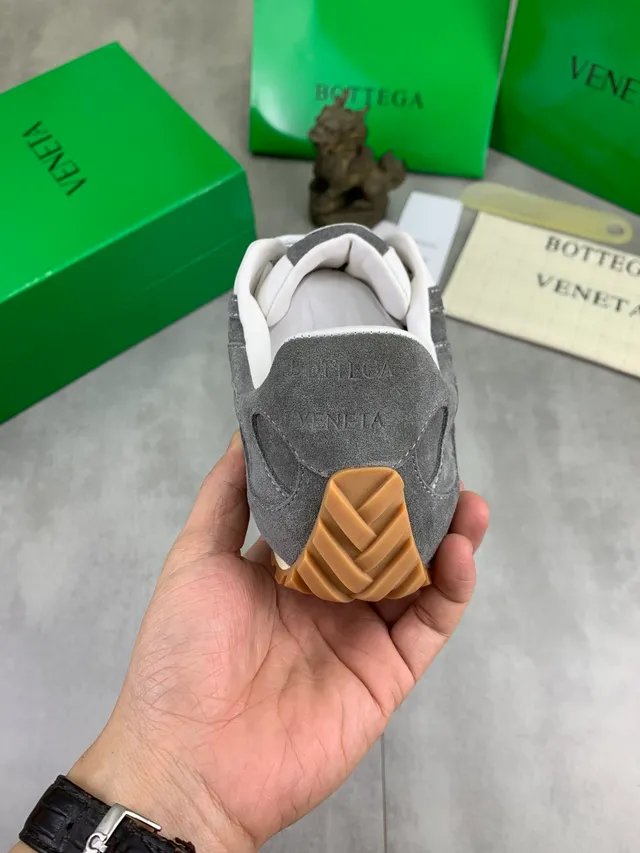 Bottega Veneta Gray Suede Lifestyle Sneaker