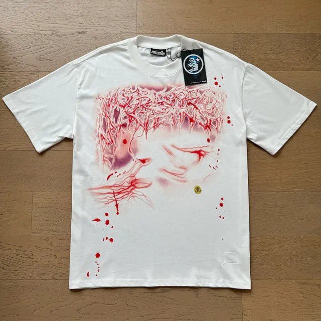 Hellstar Graphic-Print Splatter Effect Double-Sided T-Shirt