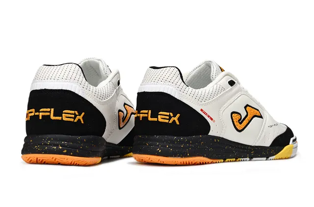 Joma Top-Flex White Black Lace-Up Perforated Mesh Upper Sneakers