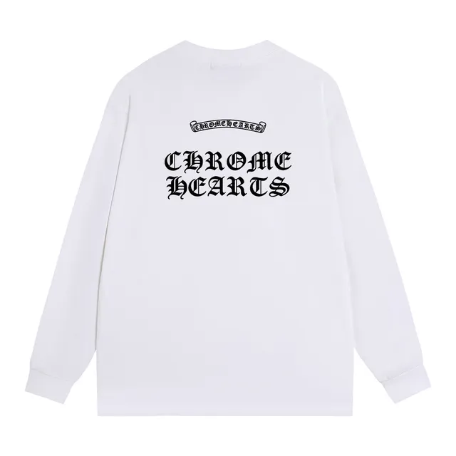 Chrome Hearts Back-Printed Gothic Logo Long-Sleeve T-Shirt