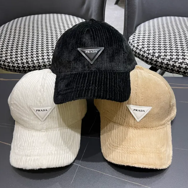 Beige Plush Corduroy Ear-Warming Headband Hat