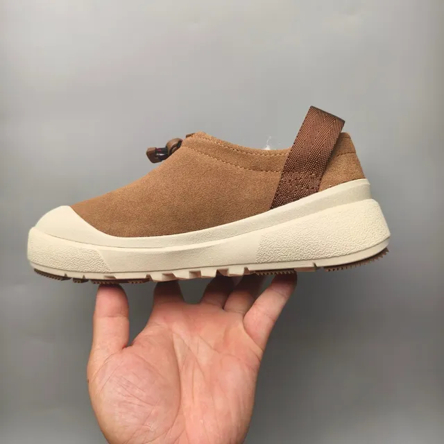 UGG Tasman Tan Suede Shearling-Lined Toggle-Closure Slip-On Casual Shoes