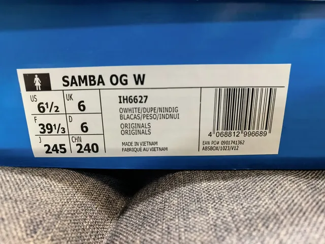 Adidas Samba Off-White and Blue Lifestyle Sneakers