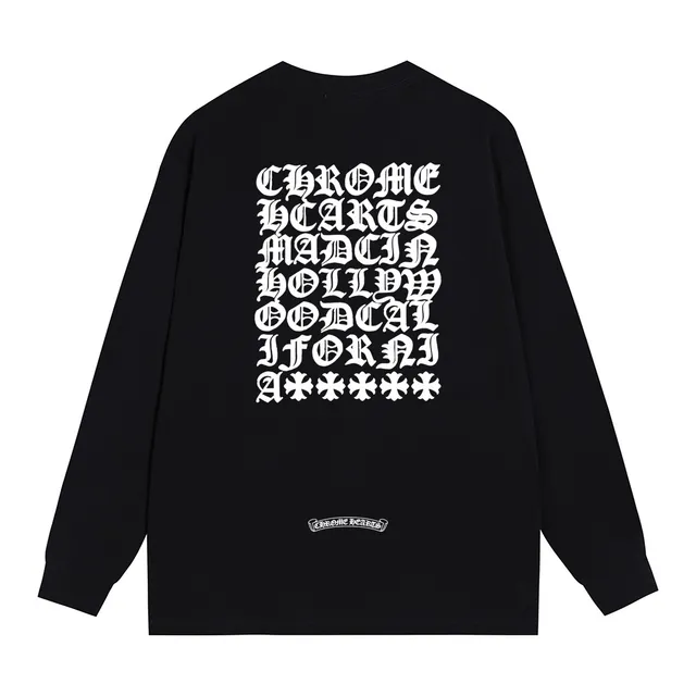 Chrome Hearts Graphic Back Print Black Long-Sleeve T-Shirt