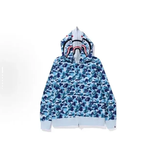 A Bathing Ape Shark Hoodie ABC Camo Full-Zip Jacket
