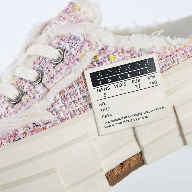 Converse Multicolor Beige Tweed Upper Frayed Edge Detail Lifestyle Sneakers