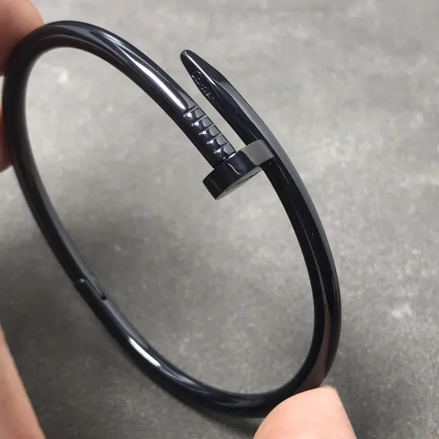 Cartier Juste un Clou Black Polished Nail Motif Bracelet