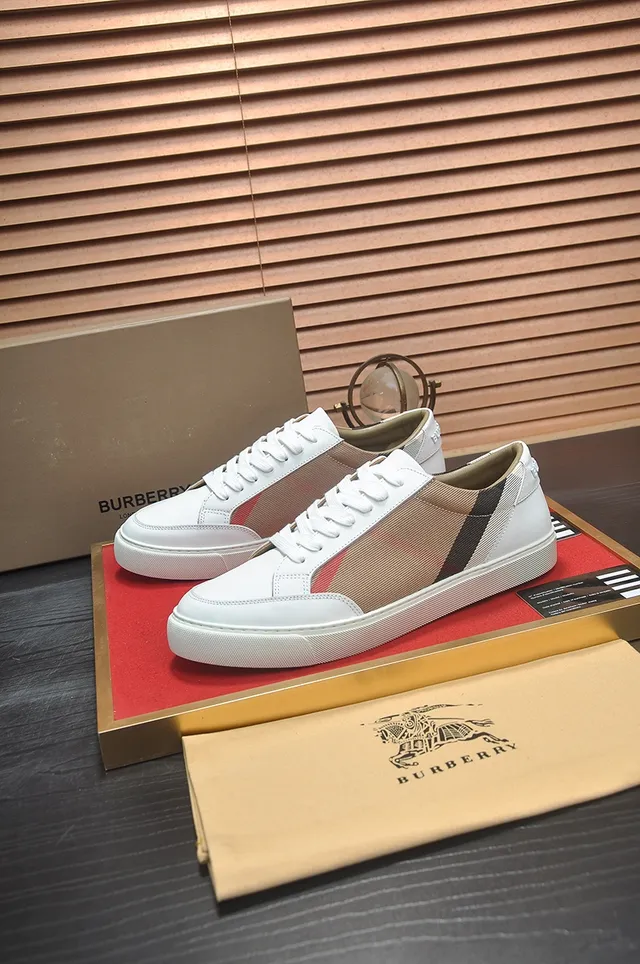 Burberry House Check Panel White Lifestyle Sneakers