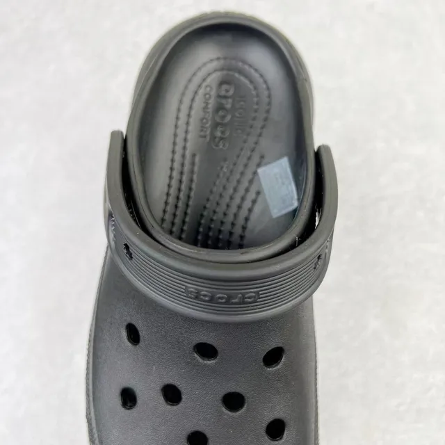 Crocs Echo Clog Black Platform Molded Foam Clog