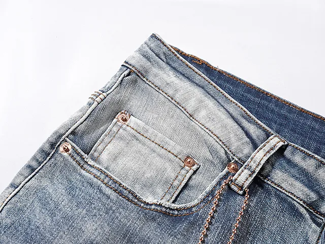 Purple Brand Distressed Light-Wash Paint-Splatter Jeans