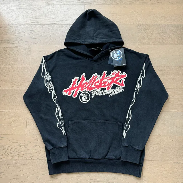Hellstar Records Flame Graphic Black Tracksuit