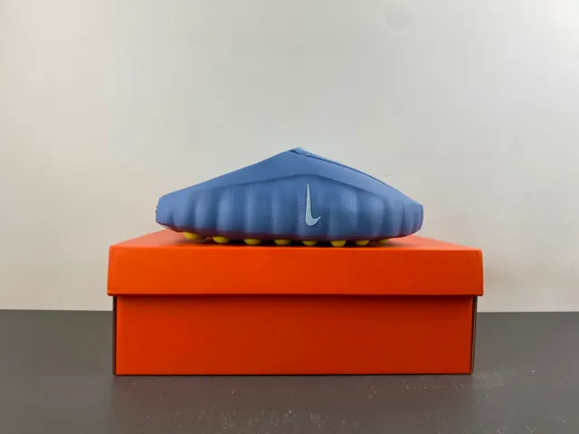 Nike Blue White Molded Foam Perforated Upper Slippers
