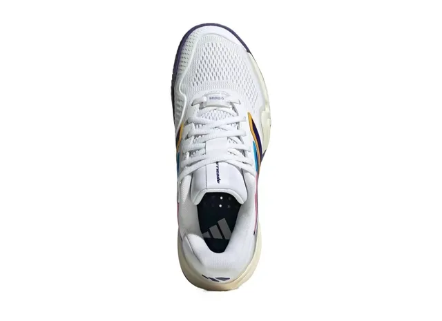 Adidas White Purple Low-Top Mesh Upper Lifestyle Sneakers