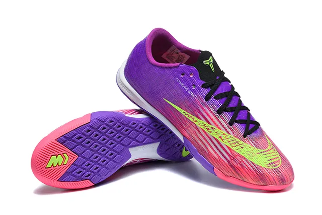 Nike Mercurial Purple Pink Low-Cut Synthetic Upper Gradient Color Blocking Indoor Soccer Shoes