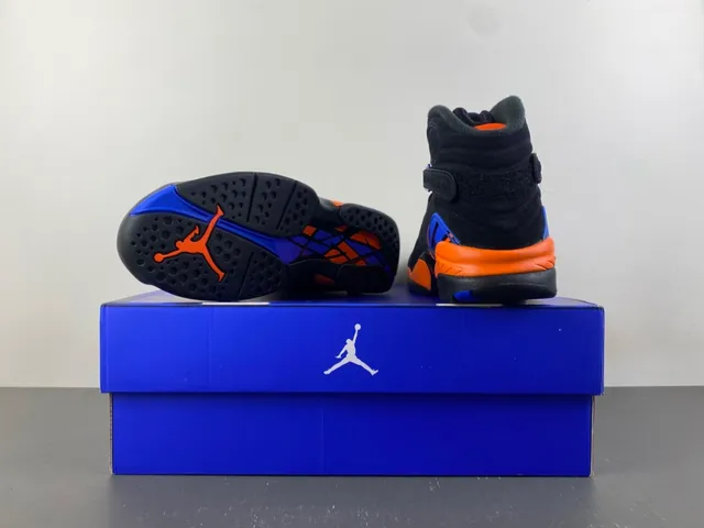 Air Jordan 8 Black Orange Blue Basketball Shoes