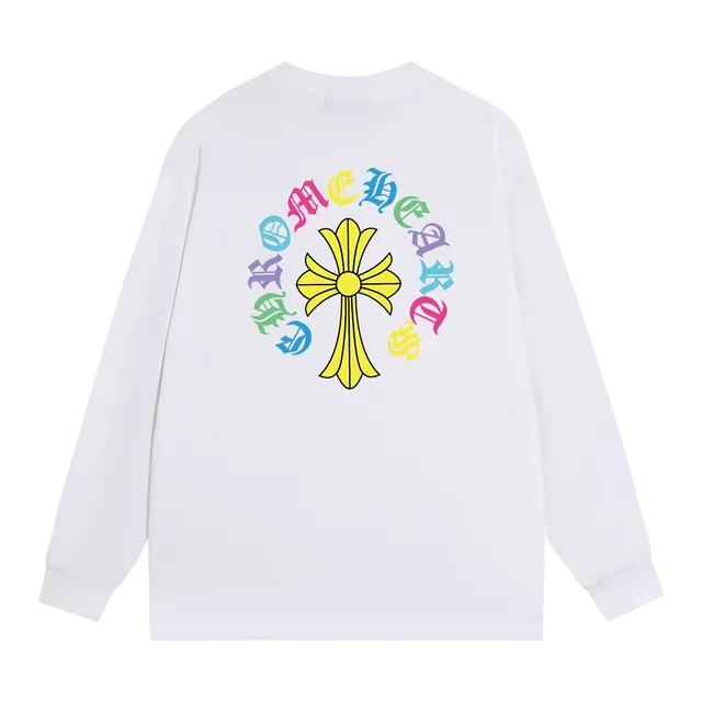 Chrome Hearts Cross Logo Multicolor Print Black Long-Sleeve T-Shirt