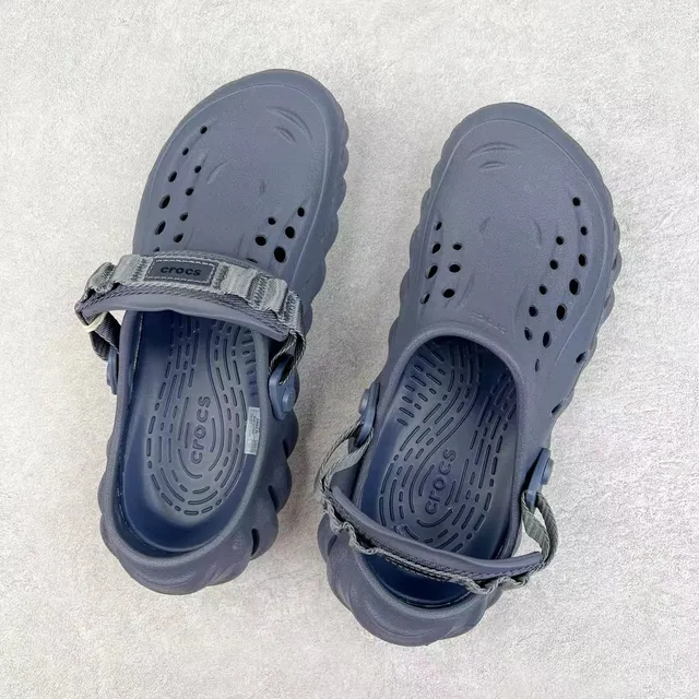 Crocs Echo Clog Gray Molded Foam Ventilated Clog