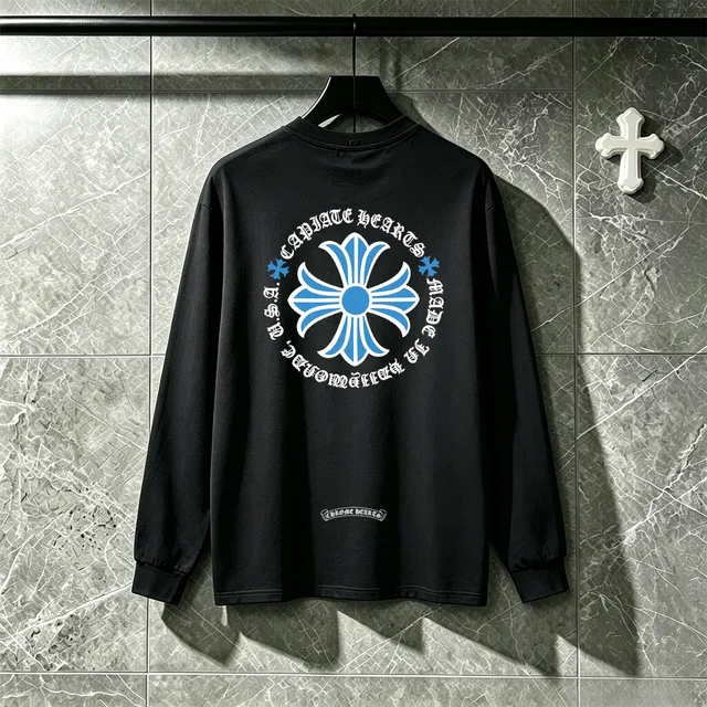 Chrome Hearts Cross Motif Graphic Long-Sleeve T-Shirt