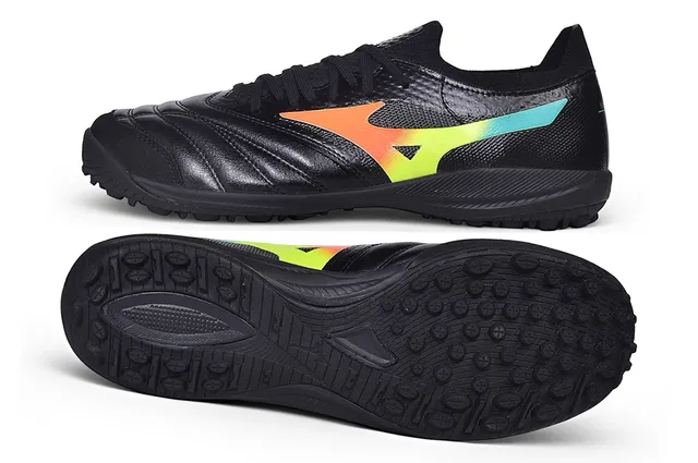 Mizuno Black Multicolor Low-Cut Synthetic Upper Turf Soccer Shoes