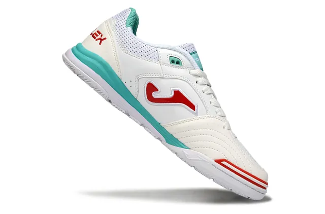 Joma Top-Plex White Blue Lace-Up Synthetic And Mesh Upper Sneakers