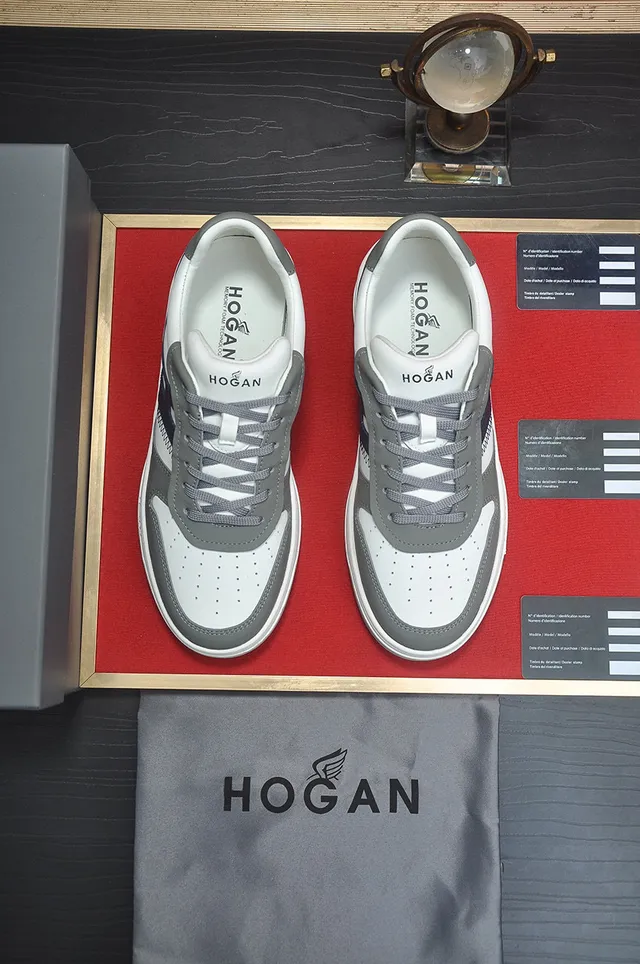 Hogan White Navy Low-Top Layered Sole Lifestyle Sneakers