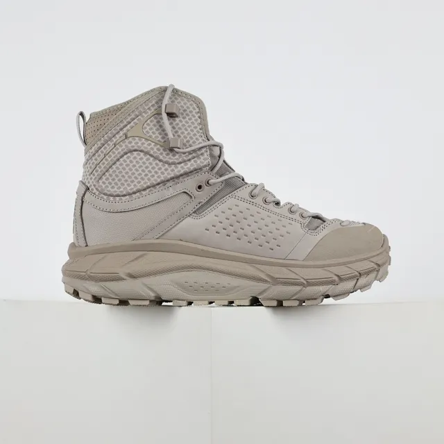 Hoka Beige High-Top Mesh-and-TPU Upper Hiking Boots