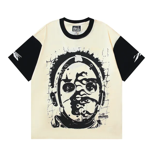 Hellstar Graphic Print Contrast-Sleeve Oversized T-Shirt