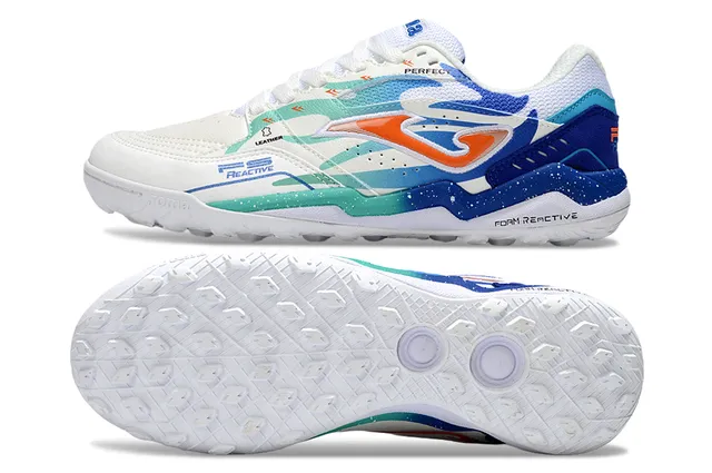 Joma Perfect White Multicolor Low-Top Synthetic-Mesh Upper Sneakers