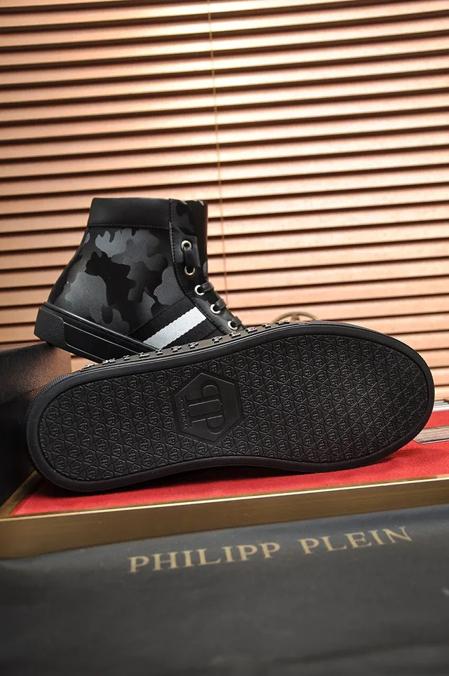 Philipp Plein Camouflage-Print High-Top Sneaker