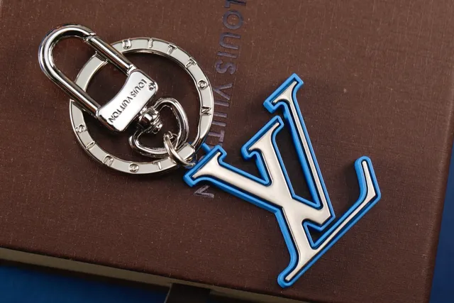 Louis Vuitton LV Initials Silver Blue Metallic Hardware Rubber-Accented Monogram Crossbody Bag