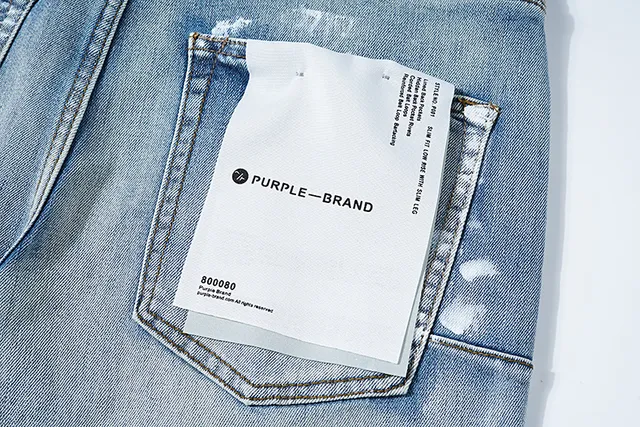 Purple Brand Light-Wash Paint-Splatter Distressed Jeans