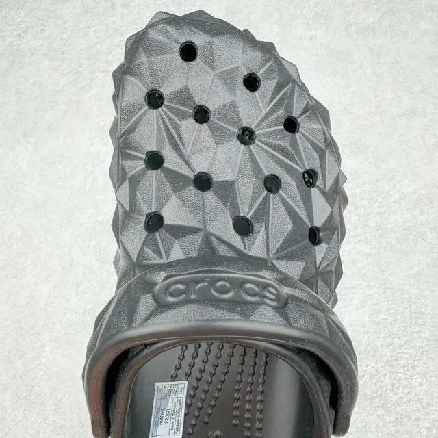 Crocs Echo Clog Black Geometric Faceted Clog