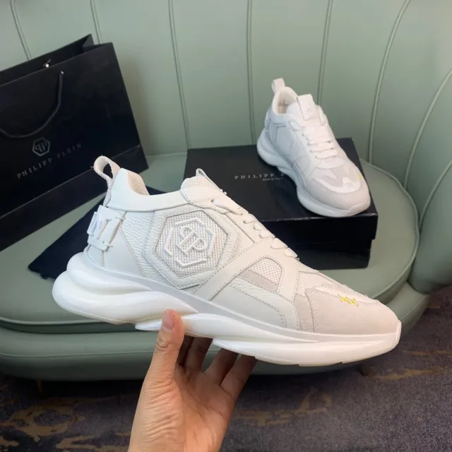 Philipp Plein White Skull Logo Lifestyle Sneakers