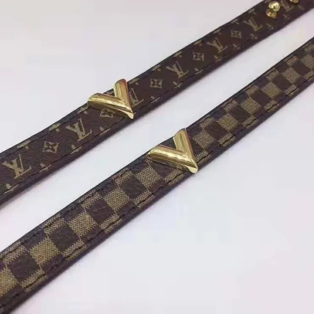 Louis Vuitton Brown Gold Monogram Canvas Damier Ebène Checkerboard Belt
