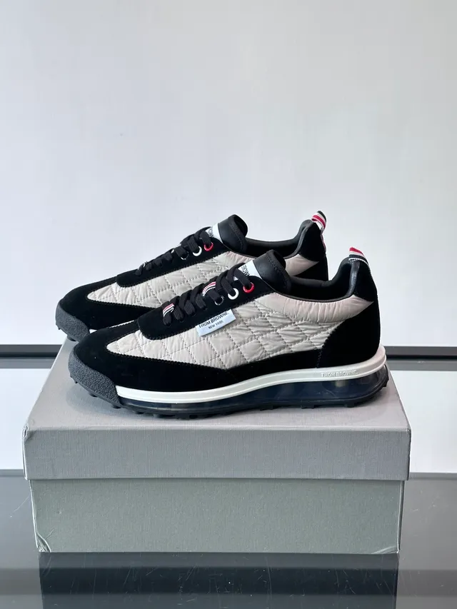 Thom Browne Quilted Black Beige Air Cushion Lifestyle Sneakers