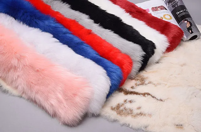 Red Fluffy Faux-Fur Scarve