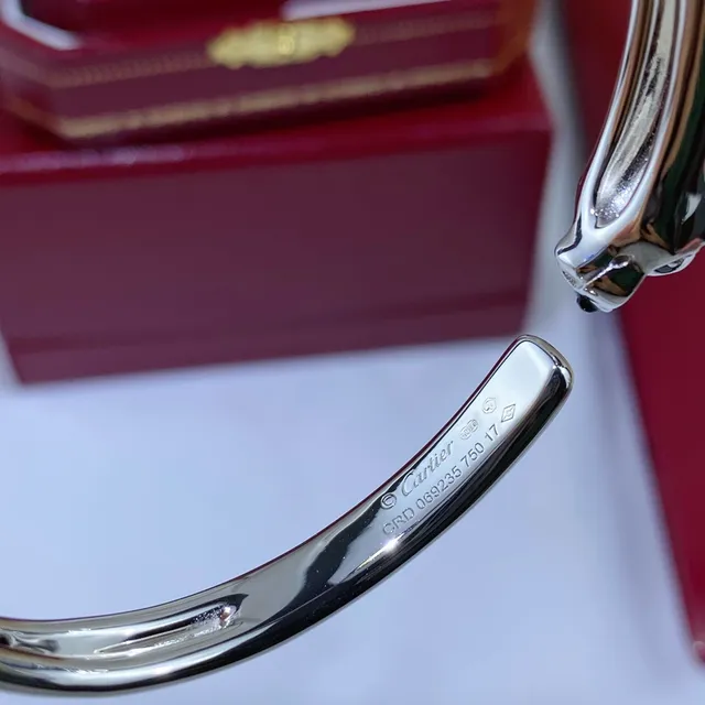 Cartier Panthère Gold Silver Open Bangle Panther Head Terminals Bracelet