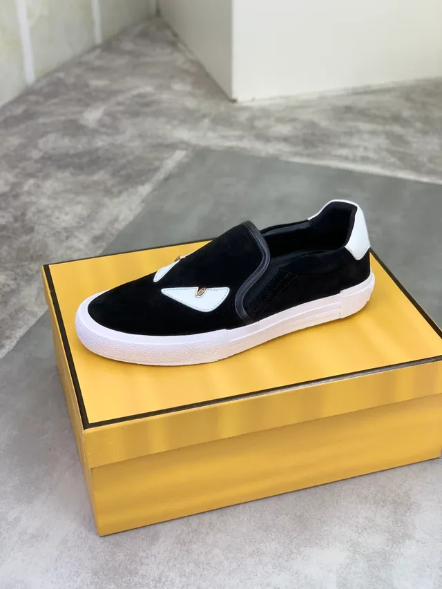 Fendi Monster Eye Suede Slip-On Lifestyle Sneakers