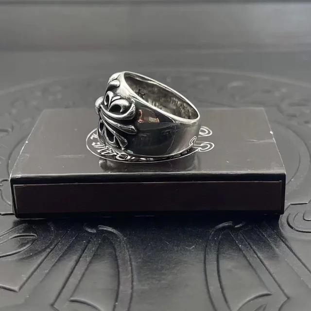 Chrome Hearts Scroll Motif Silver Ring