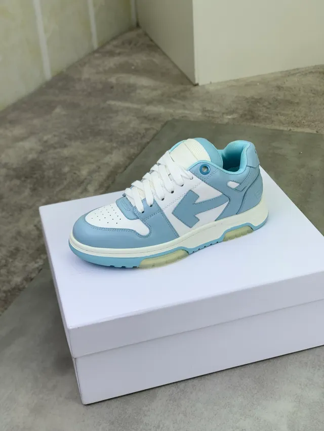Off-White The Ten Blue Industrial Strap Perforated Toe Cap Lifestyle Sneakers
